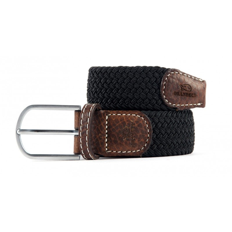 Premium Licorice  Black Woven Elastic Stretch BillyBelt Belt
