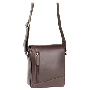 Visconti Brown Leather Shoulder Bag S7