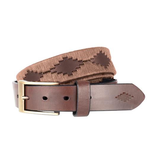 Pampeano Polo Leather Belt - Bordado Brown