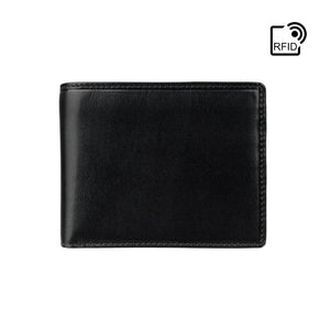 Visconti Lazio Gents Black Fold Out Cash and Coin Leather Wallet