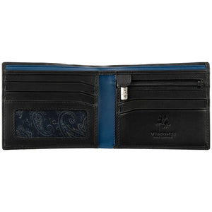 Visconti Pablo Gents Black/Cobalt Fold Out Leather Wallet