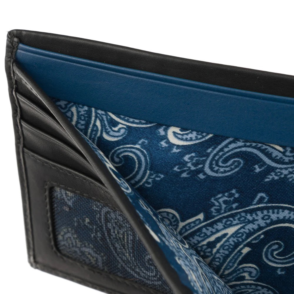 Visconti Pablo Gents Black/Cobalt Fold Out Leather Wallet