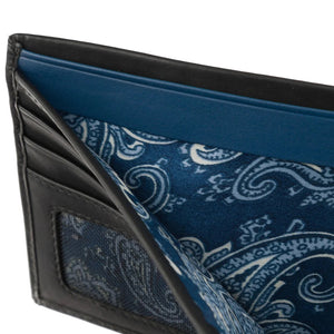 Visconti Pablo Gents Black/Cobalt Fold Out Leather Wallet