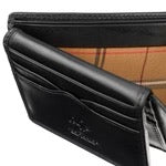 Visconti Lazio Gents Black Fold Out Cash and Coin Leather Wallet