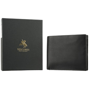 Visconti Pablo Gents Black/Cobalt Fold Out Leather Wallet