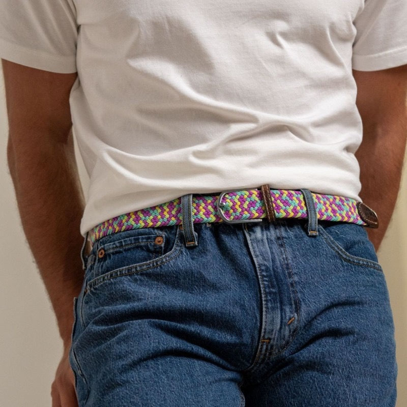 Premium The Keukenhof Woven Elastic Multicoloured Stretch BillyBelt Belt