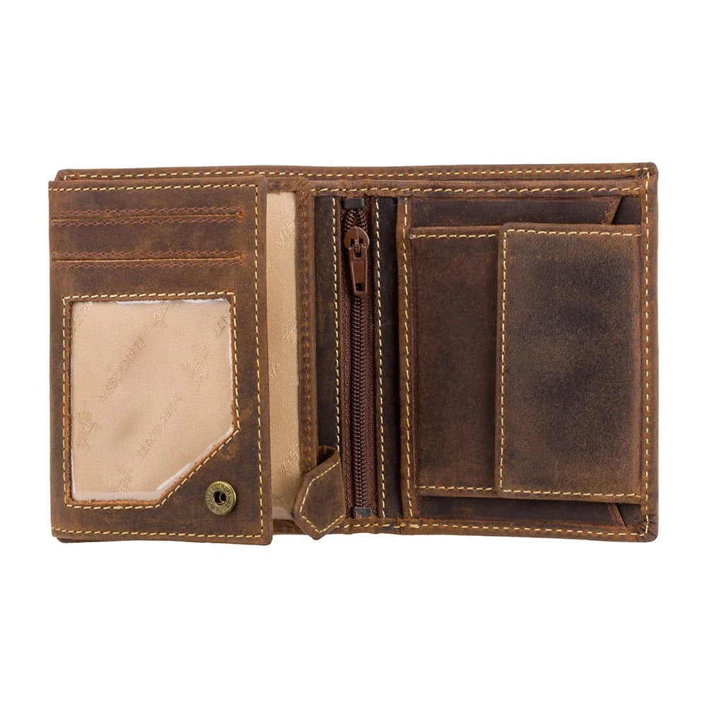 Visconti Spear Gents Oil Tan Fold Out Leather Wallet