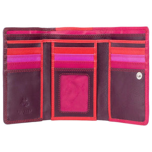 Visconti Bora Ladies Two Tone Plum Leather Purse