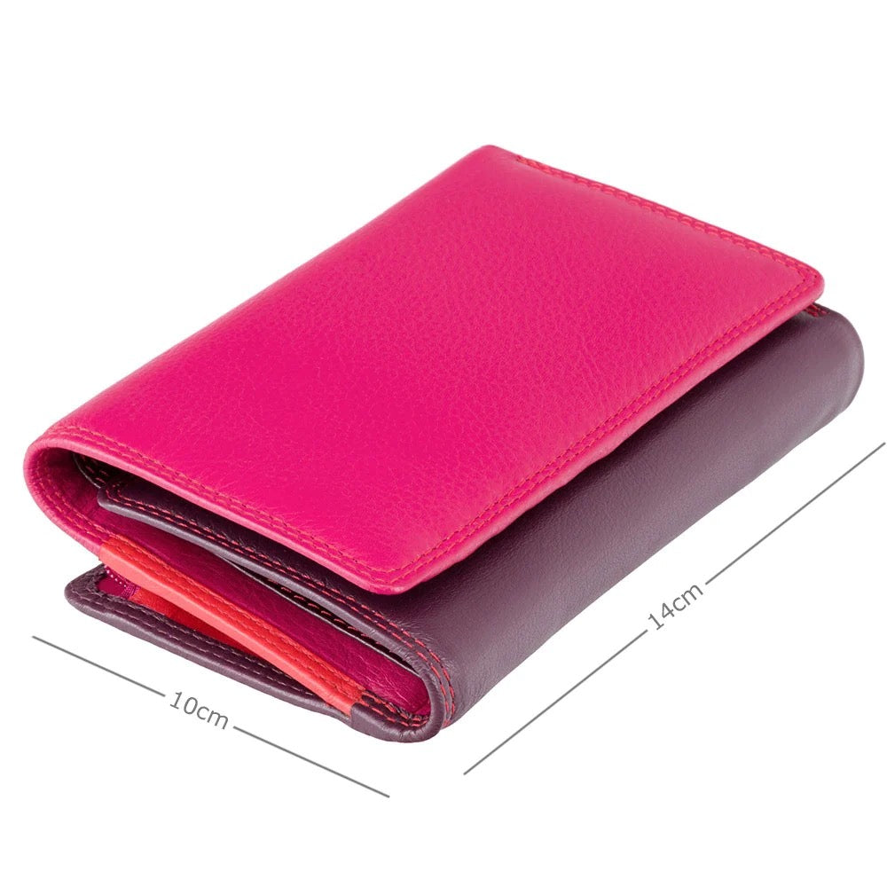 Visconti Bora Ladies Two Tone Plum Leather Purse