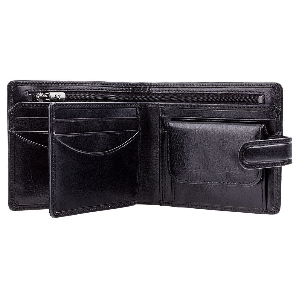 Visconti Arezzo Gents Black Studded Leather Wallet