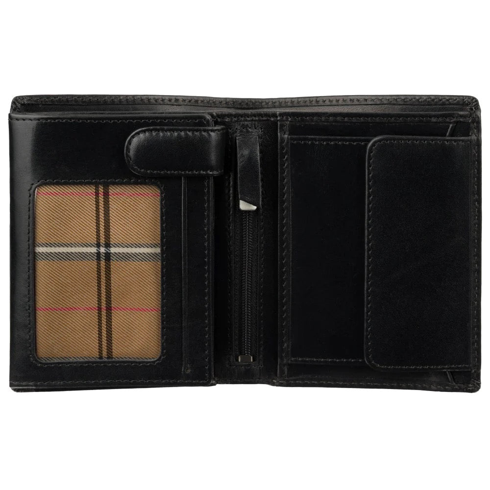 Visconti Milan Gents Black Fold Out Leather Wallet