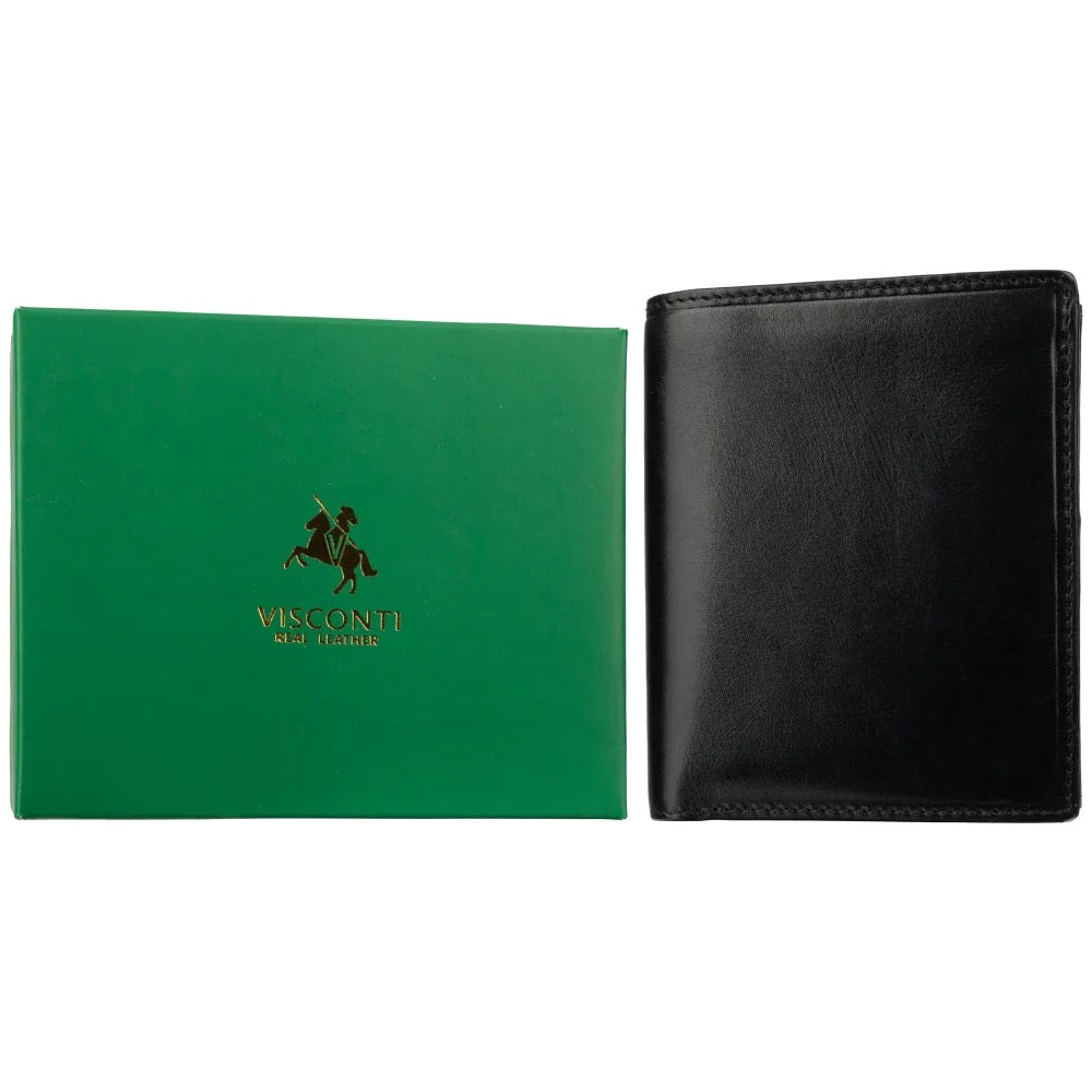 Visconti Milan Gents Black Fold Out Leather Wallet