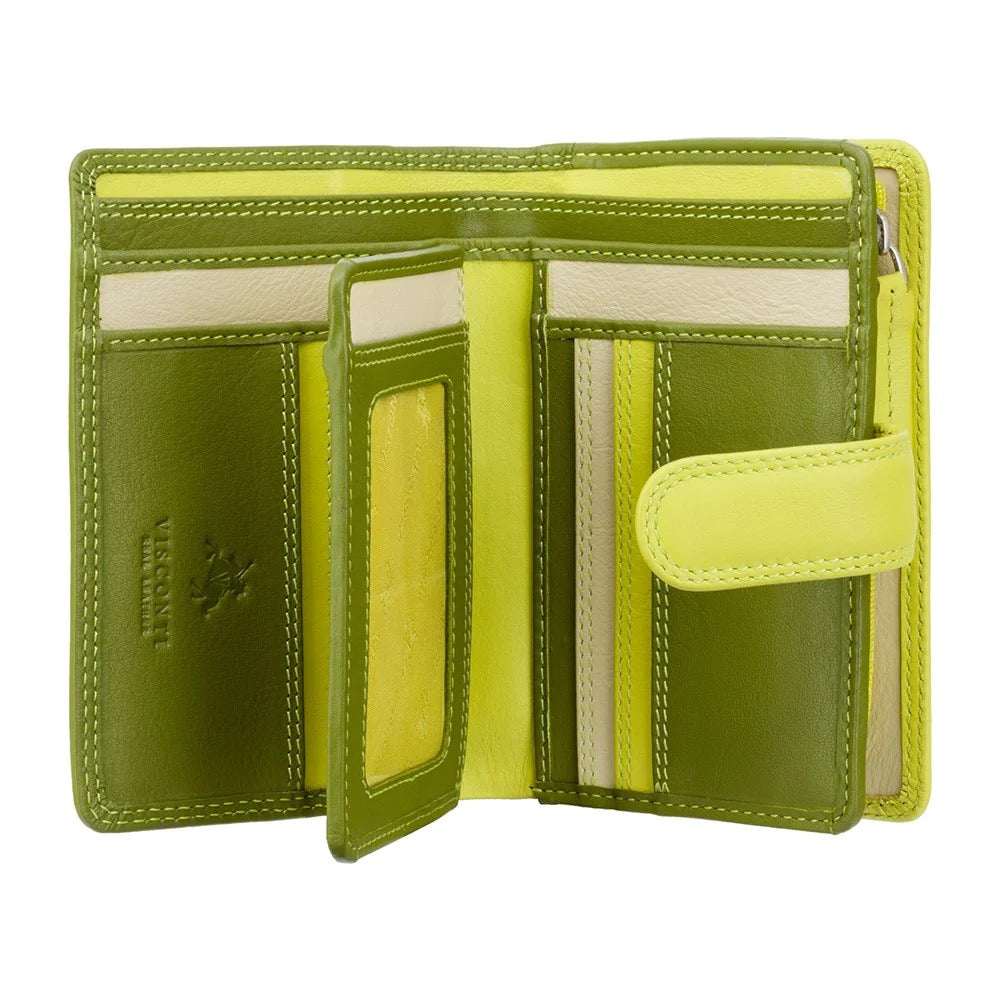 Visconti Fiji Ladies Two Tone Lime Leather Purse