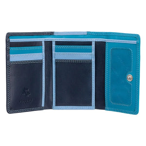 Visconti Biola Ladies Two Tone Blue Leather Purse
