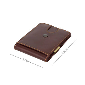 Visconti Chisel Gents Brown Small Bifold Leather Card Wallet