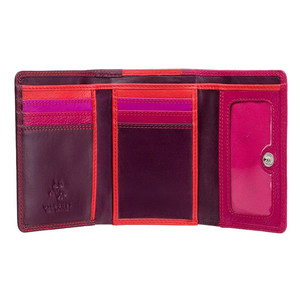 Visconti Biola Ladies Two Tone Plum Leather Purse