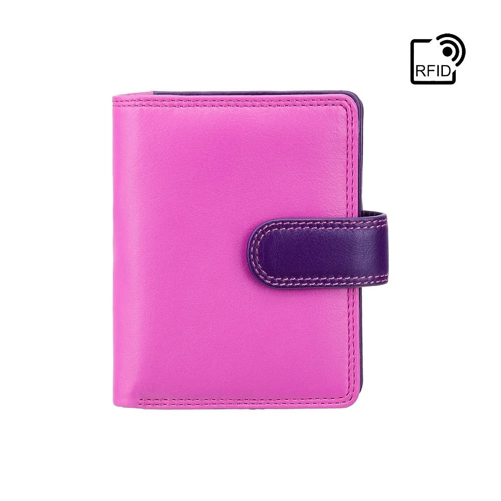Visconti Bali Ladies Two Tone Berry Leather Purse.