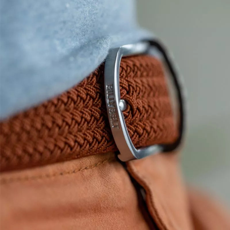 BillyBelt Woven Stretch Belt Auburn colour