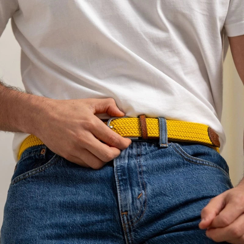 BillyBelt Woven Stretch Belt Imperial Yellow