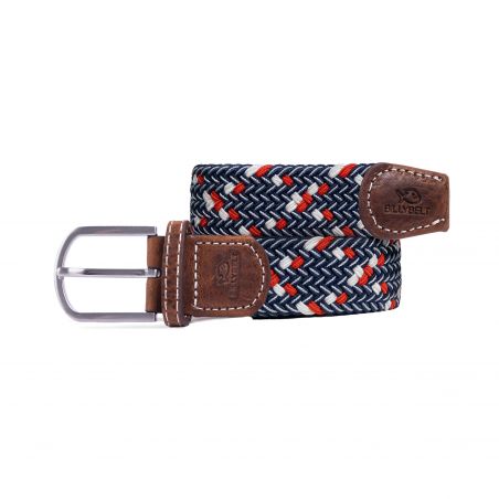 Blue, white and red BillyBelt  Woven Stretch Belt The Frenchy