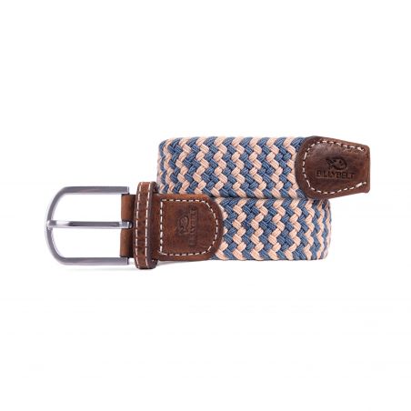 Blue and beige BillyBelt Woven Stretch Belt  The Houston