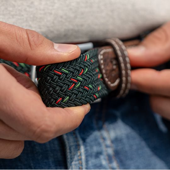 Green forest, red and green apple BillyBelt Woven Stretch Belt The Matadi