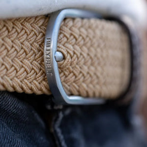 BillyBelt Woven Stretch Belt Latte Coffee