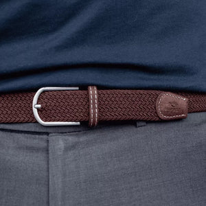 Leaf Brown Premium Brown Woven Elastic Stretch BillyBelt Belt
