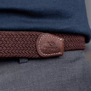 Leaf Brown Premium Brown Woven Elastic Stretch BillyBelt Belt