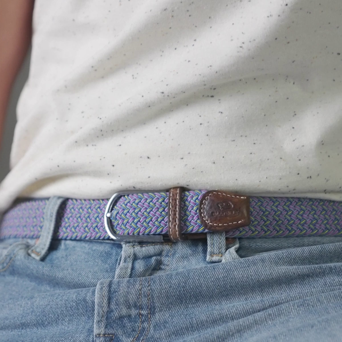Blue, purple and yellow BillyBelt Woven Stretch Belt The Johannesburg