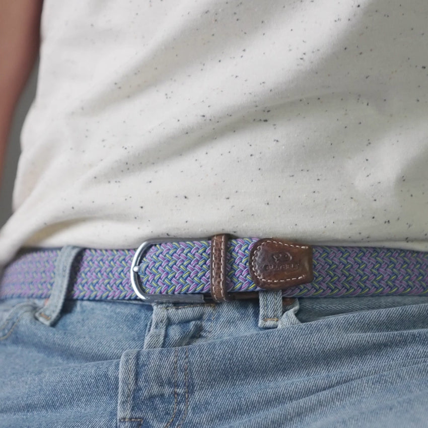 Blue, purple and yellow BillyBelt Woven Stretch Belt The Johannesburg