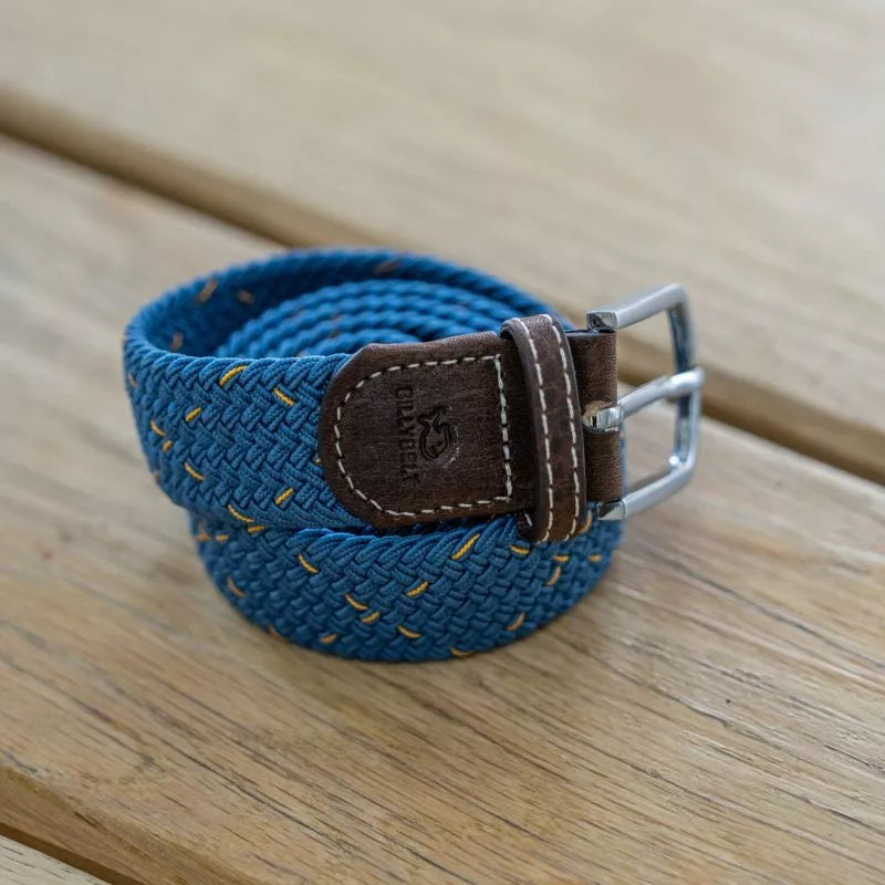 Slate blue and pumpkin BillyBelt Woven Stretch Belt The Reykjavik