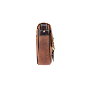Visconti Rumba Compact Oil Tan Leather Messenger Bag