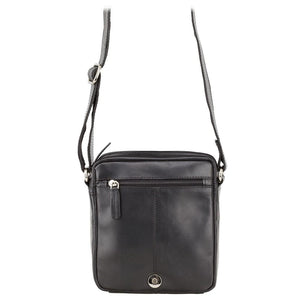 Visconti Black Leather Shoulder Bag S7