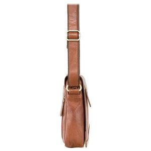 Visconti Tan Leather Shoulder Bag S7