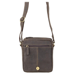 Visconti Oil Brown Leather Shoulder Bag S7