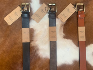 Ashwood Leather 100% Buffalo Hide Black, Brown or Tan Leather Belt