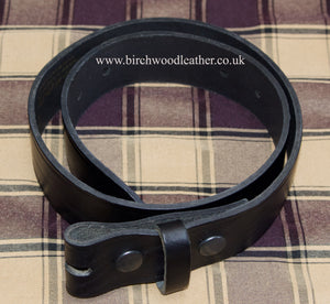 Hawkdale Mens 100% Heavy Duty Hide Black Leather Belt Without Buckle/Box
