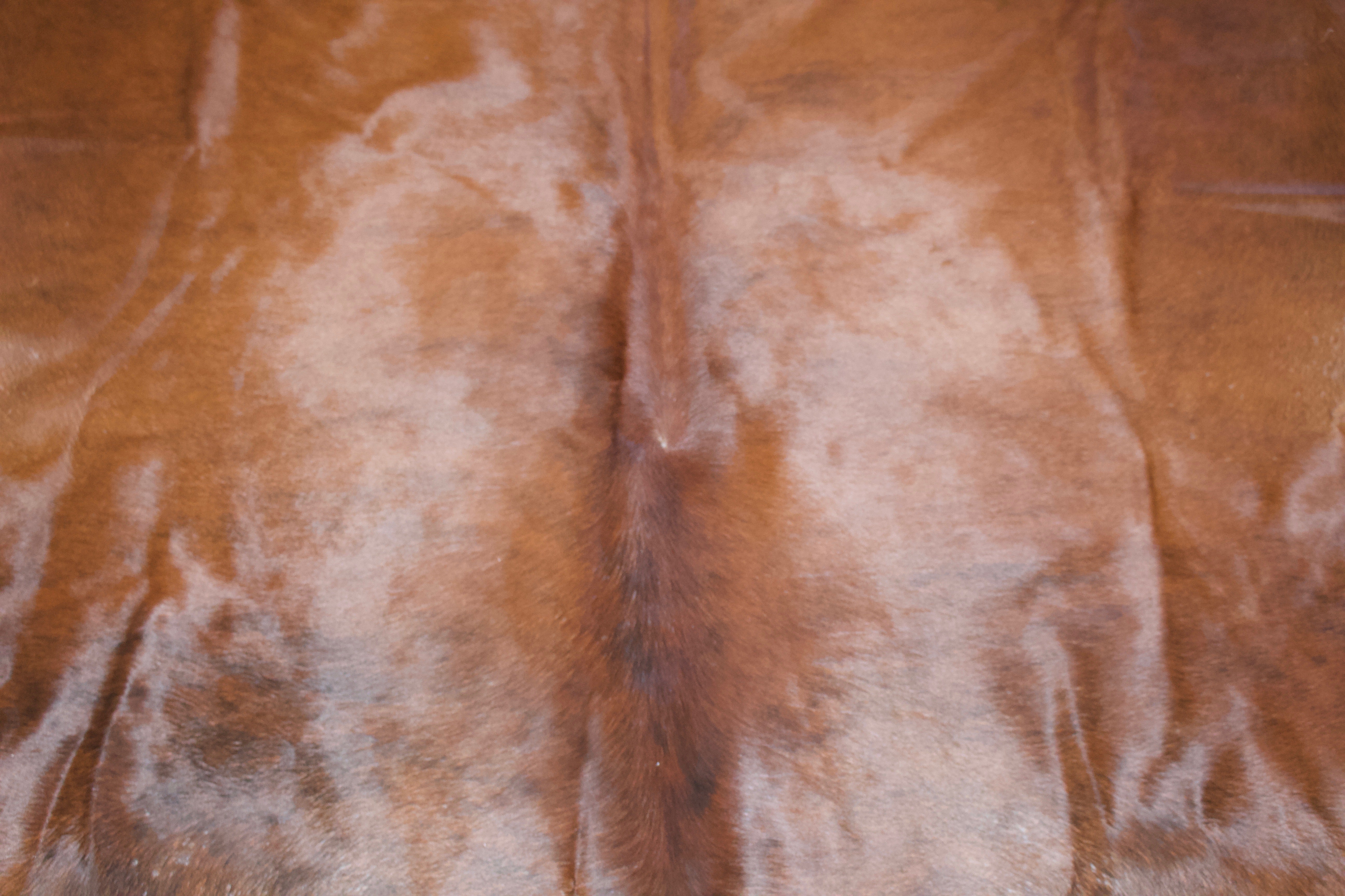 Hanlin brown cowhide skin rug