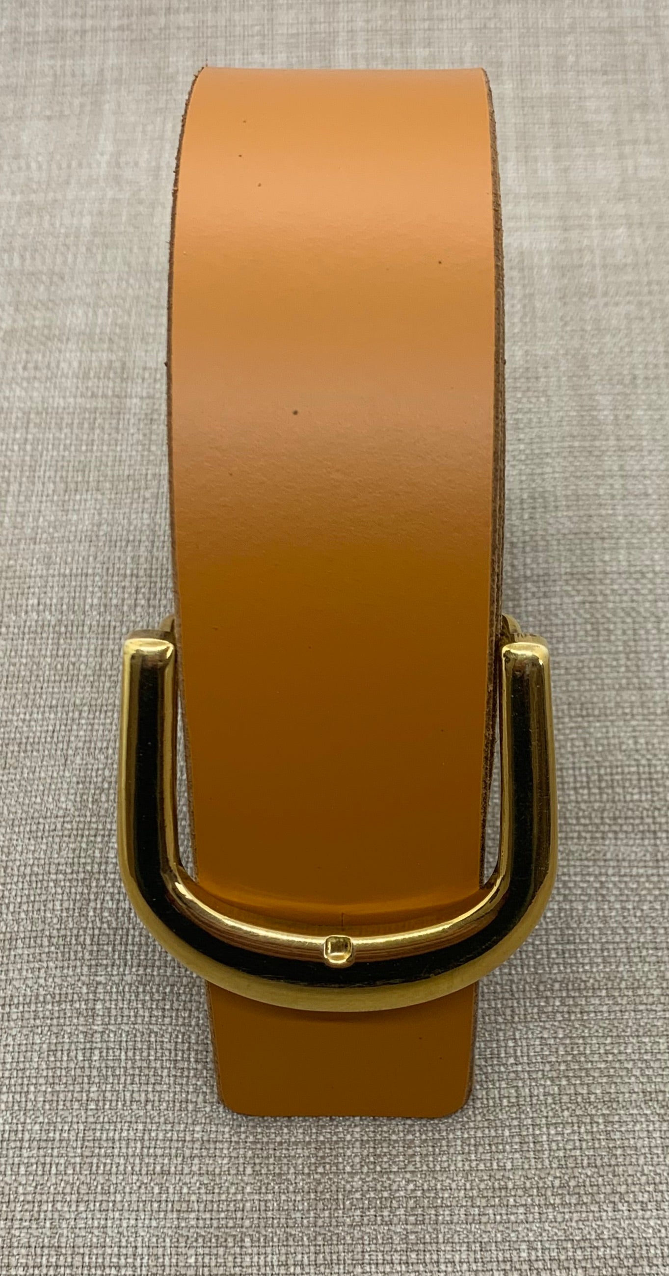 Birchwood Leather Tan 100% Vegetable Tanned Leather Belt with Solid Brass Buckle