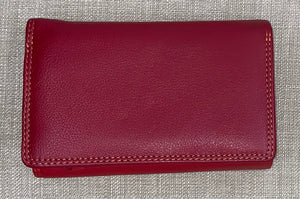 Visconti Bora Ladies Two Tone Red Leather Purse