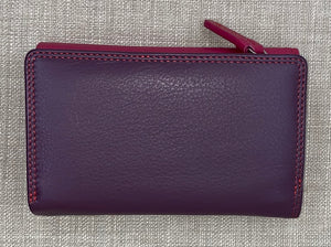Visconti Bora Ladies Two Tone Plum Leather Purse