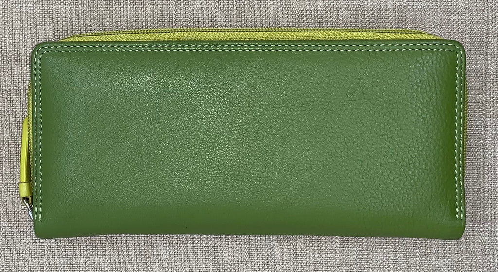 Visconti Honolulu Ladies Two Tone Lime Leather Purse