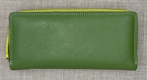 Visconti Honolulu Ladies Two Tone Lime Leather Purse