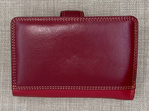 Visconti Fiji Ladies Two Tone Red Leather Purse