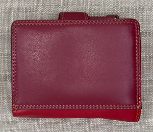 Visconti Bali Ladies Two Tone Red Leather Purse