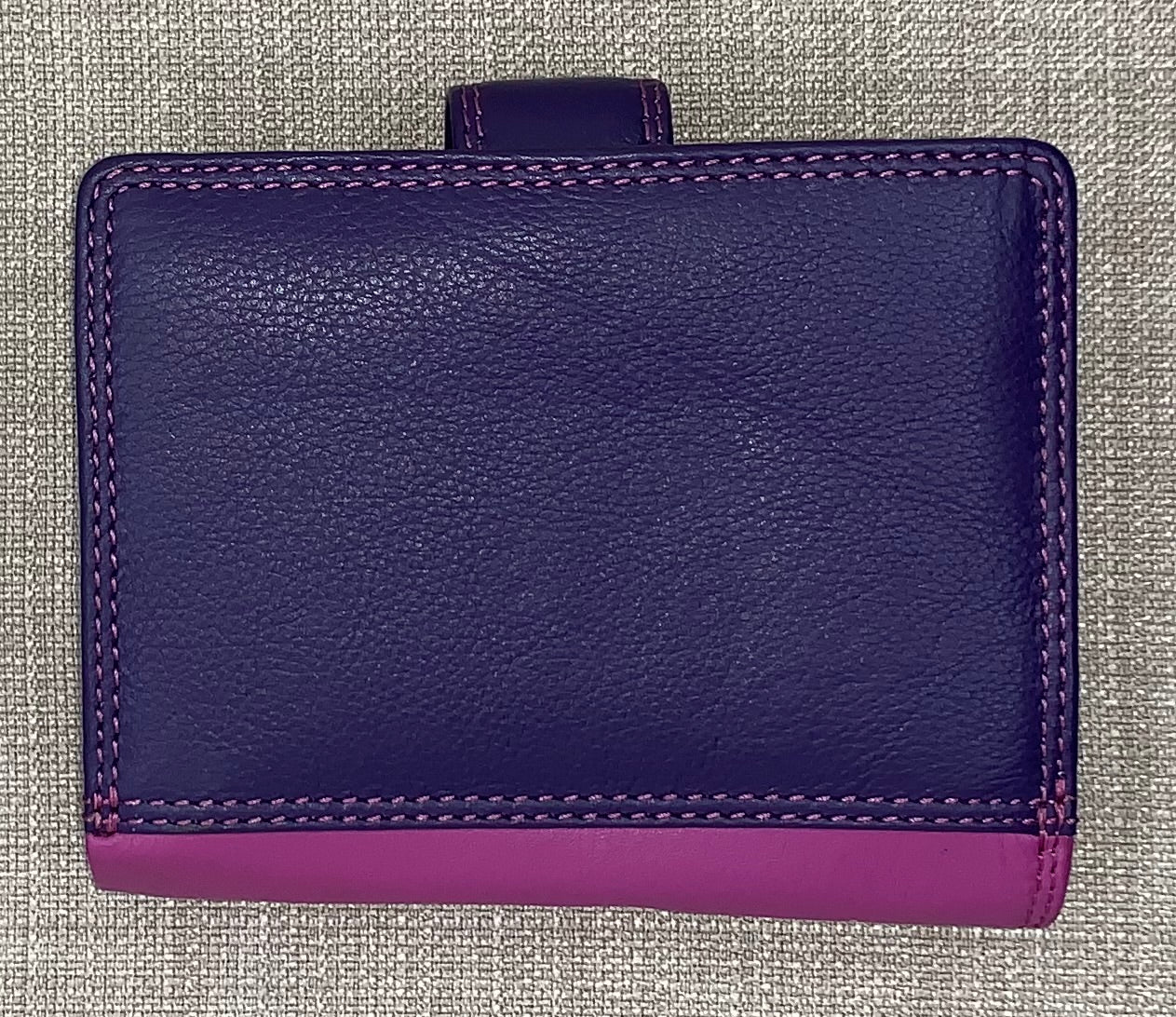 Visconti Bali Ladies Two Tone Berry Leather Purse.