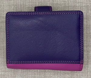 Visconti Bali Ladies Two Tone Berry Leather Purse.