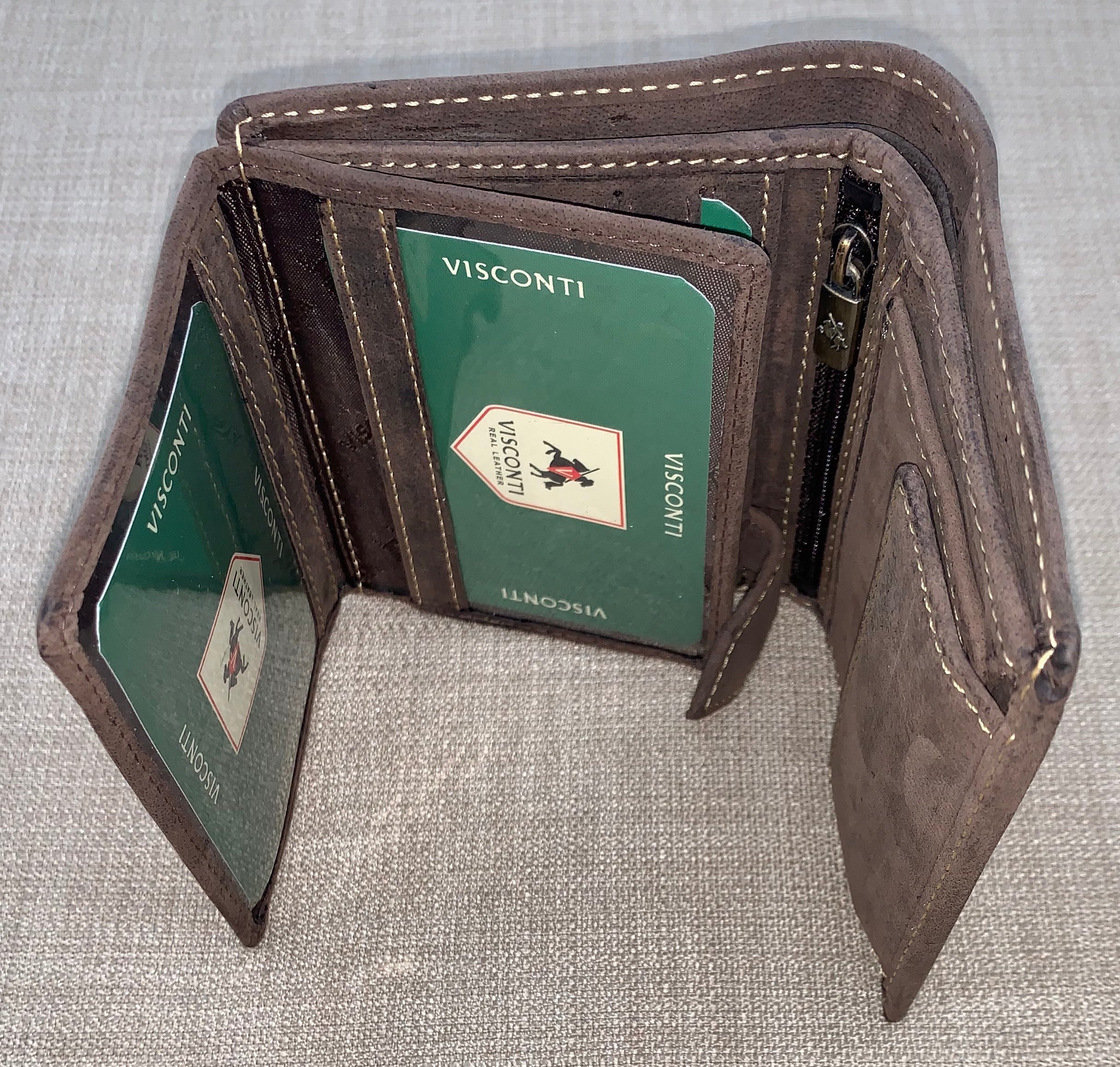 Visconti Spear Gents Oil Brown Fold Out Leather Wallet