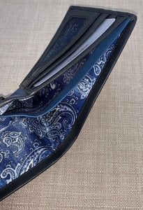 Visconti Pablo Gents Black/Cobalt Fold Out Leather Wallet